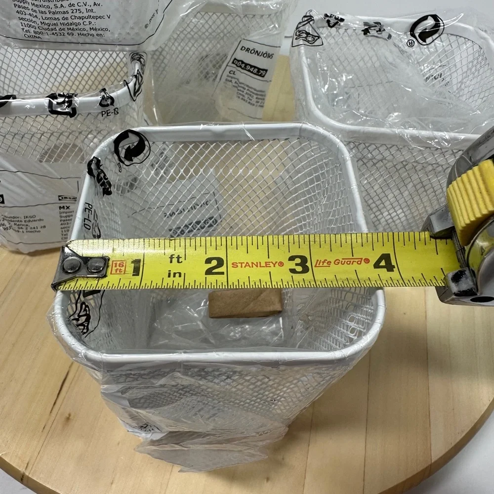 5 IKEA DRONJONS DRÖNJÖNS Holder Pencil  & Pen Cup White Steel 004.948.79 New